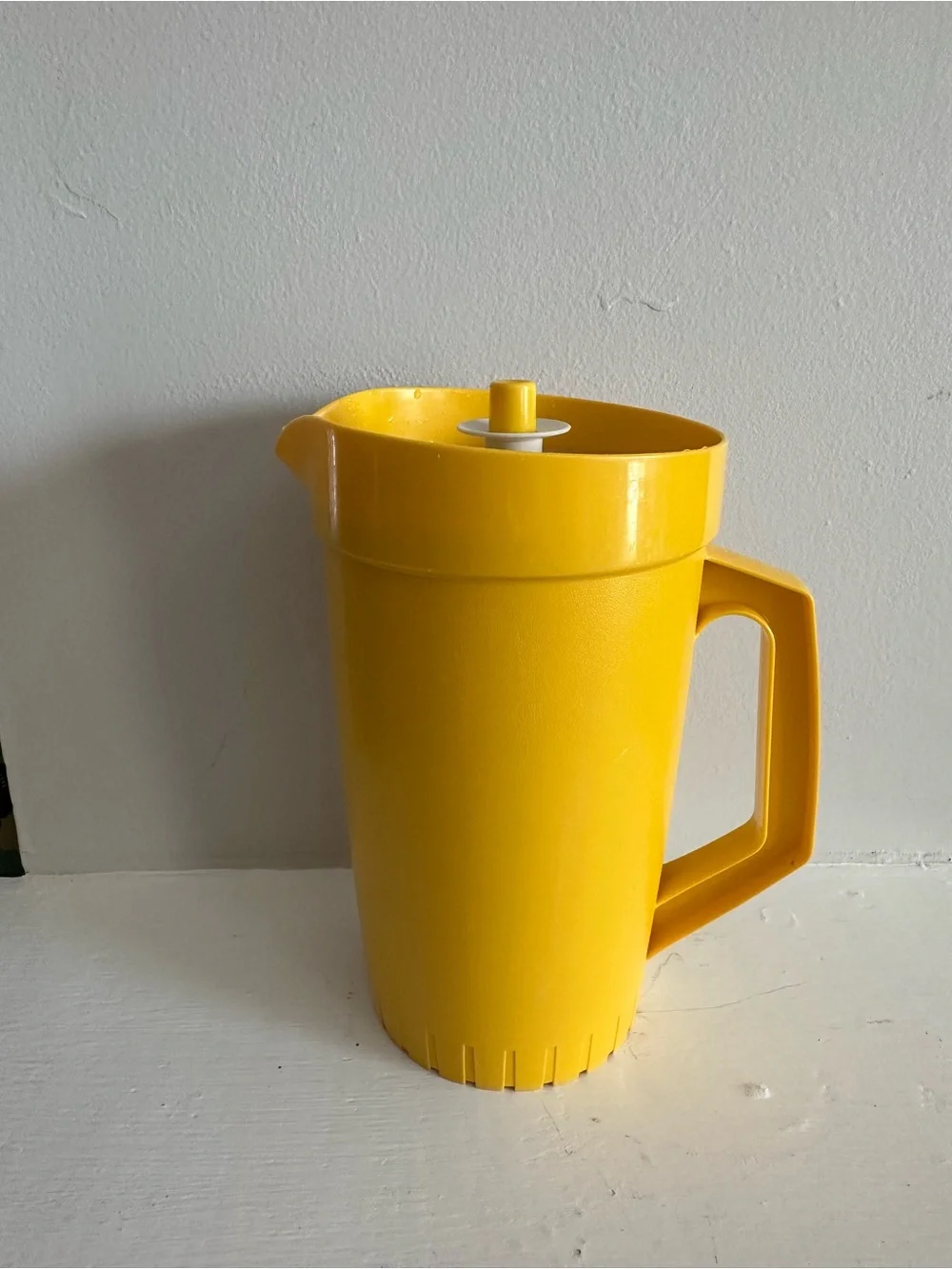 Vintage Tupperware Yellow Plastic Pitcher